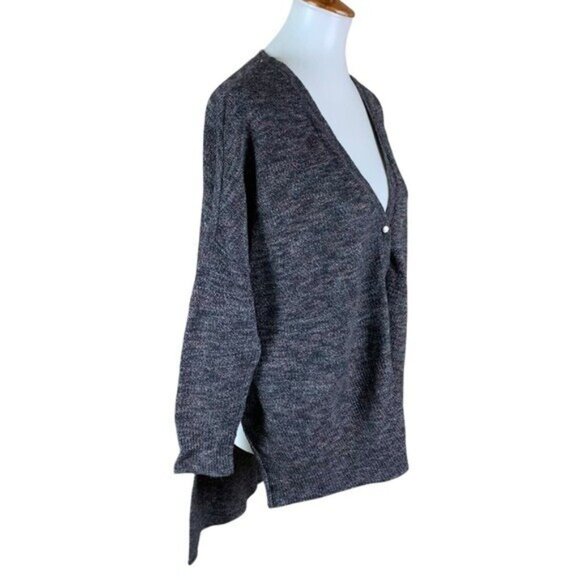 Free People Striped Knit Cardigan Sweater Oversized Slouchy Boho Cozy XS - Picture 2 of 5